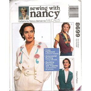 McCall's 8699 Misses S to XL Vintage Vest Uncut Sewing Pattern 1997 New